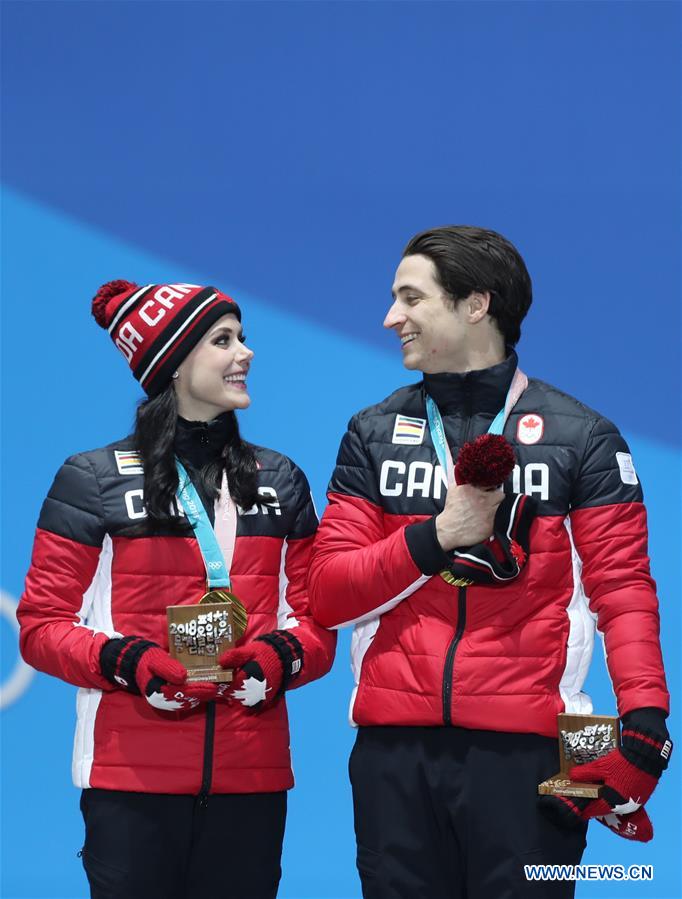 (SP)OLY-SOUTH KOREA-PYEONGCHANG-FIGURE SKATING-ICE DANCE-MEDAL CEREMONY