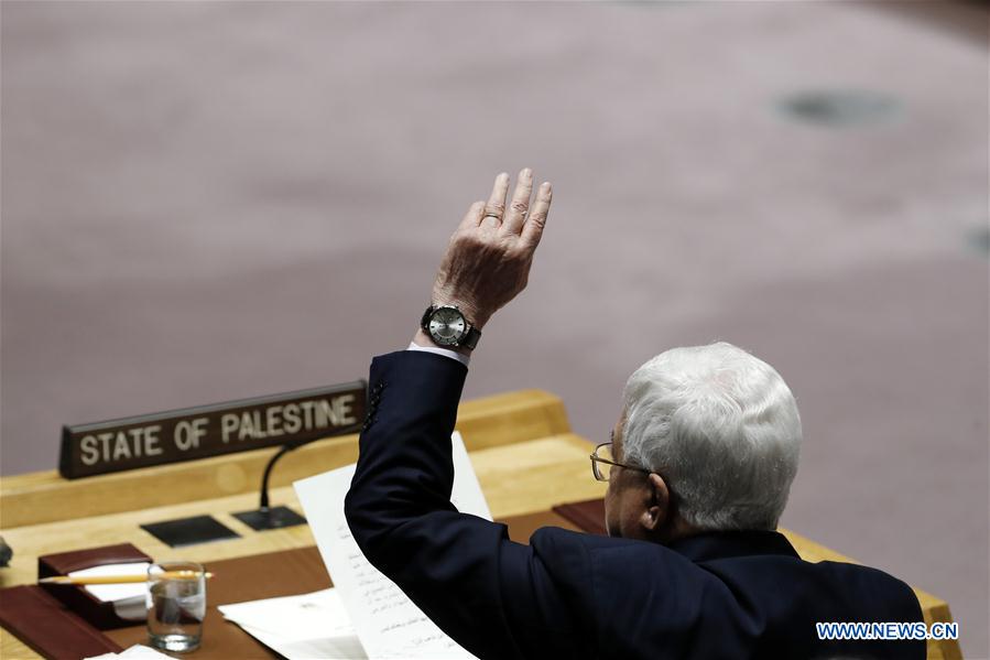 UN-SECURITY COUNCIL-MIDDLE EAST-MEETING-PALESTINIAN PRESIDENT-ABBAS