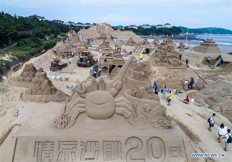 CHINA-ZHEJIANG-SAND SCULPTURE-FESTIVAL-PREPARATION (CN)