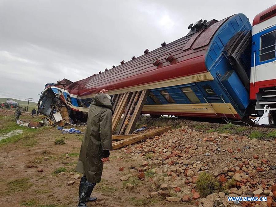 MONGOLIA-DORNOGOVI-TRAIN DERAILMENT