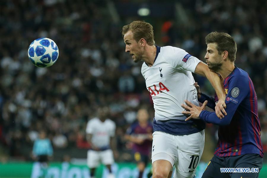 (SP)BRITAIN-LONDON-FOOTBALL-UEFA CHAMPIONS LEAGUE-TOTTENHAM HOTSPUR VS BARCELONA