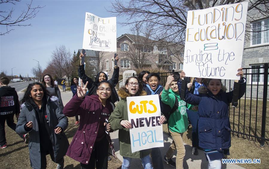 CANADA-ONTARIO-EDUCATION CHANGES-STUDENTS-PROTEST