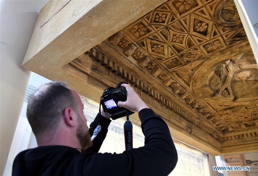 SYRIA-DAMASCUS-ARCHEOLOGY-CEILING