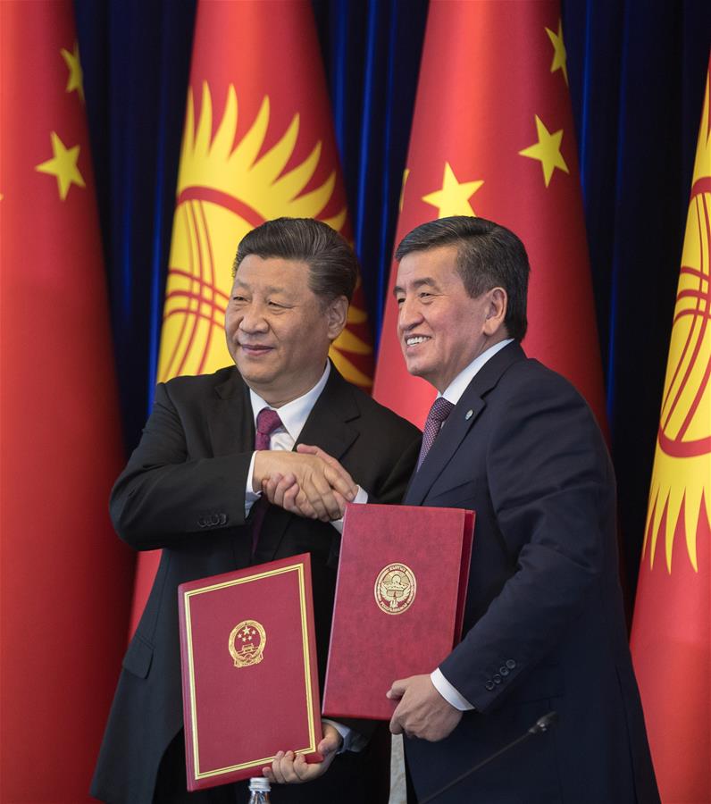 KYRGYZSTAN-BISHKEK-CHINA-PRESIDENTS-TALKS