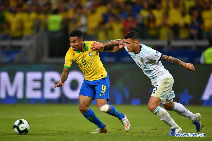 (SP)BRAZIL-BELO HORIZONTE-FOOTBALL-COPA AMERICA 2019-ARGENTINA VS BRAZIL