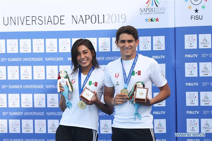 (SP)ITALY-NAPLES-SUMMER UNIVERSIADE-DIVING-PLATFORM SYNCHRO MIXED-FINAL