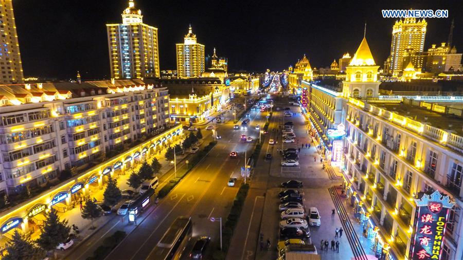 CHINA-INNER MONGOLIA-MANZHOULI-NIGHT VIEW (CN)