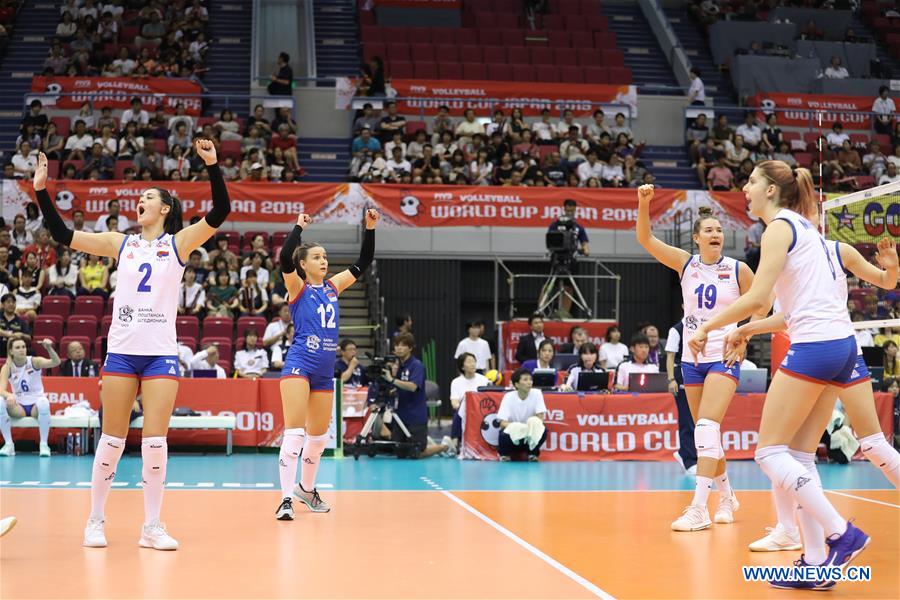 (SP)JAPAN-HAMAMATSU-VOLLEYBALL-WOMEN'S WORLD CUP-US VS SERBIA