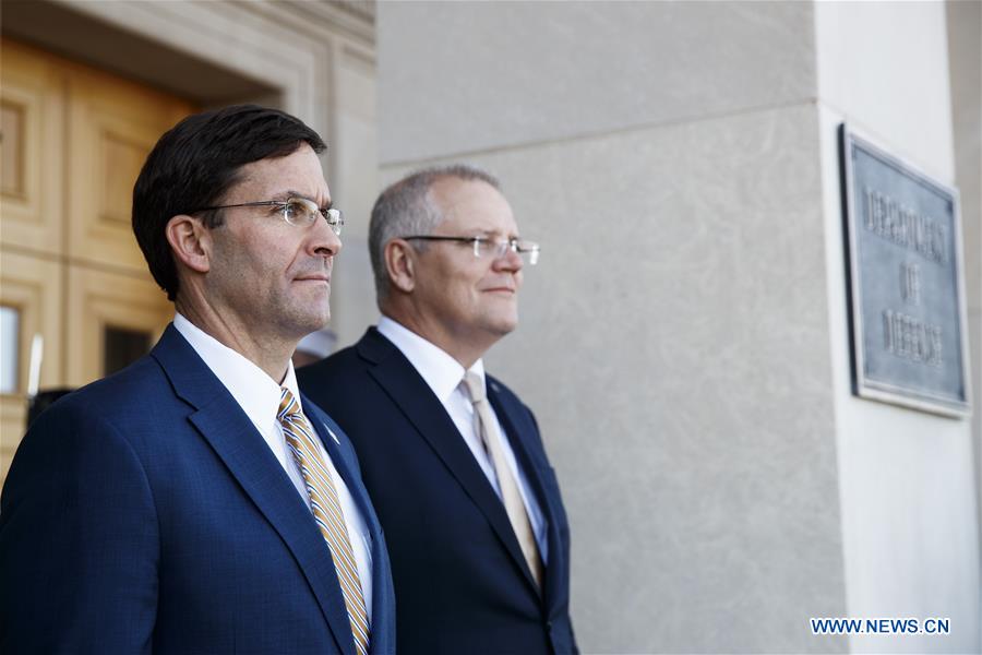 U.S.-ARLINGTON-MARK ESPER-AUSTRALIA-PM-MEETING