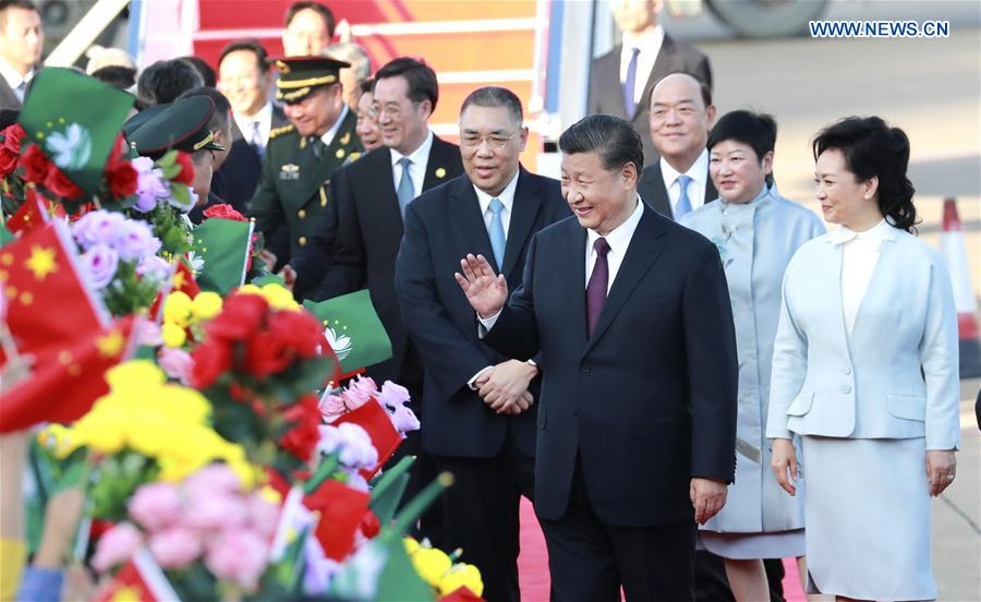 CHINA-MACAO-XI JINPING-ARRIVAL (CN)