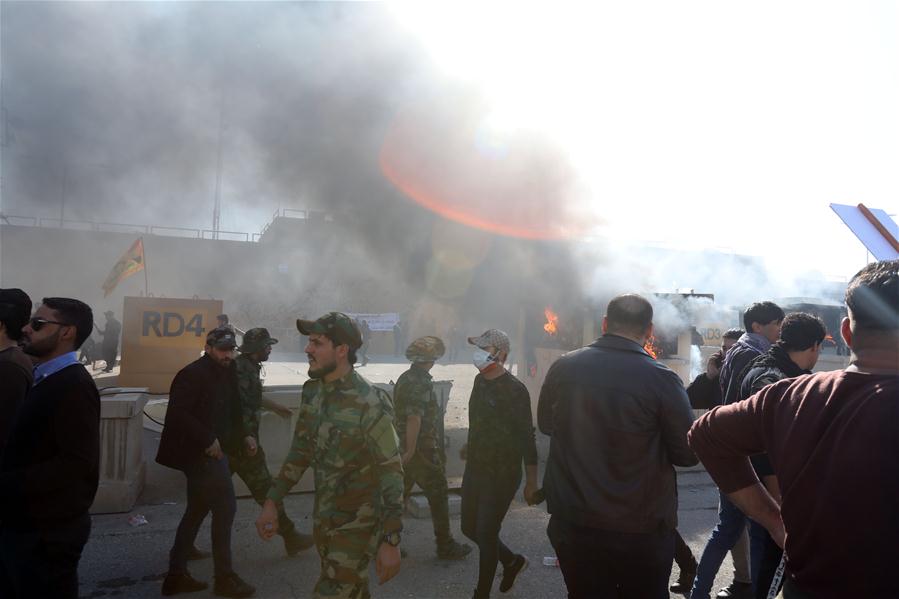 IRAQ-BAGHDAD-U.S. EMBASSY-PROTEST