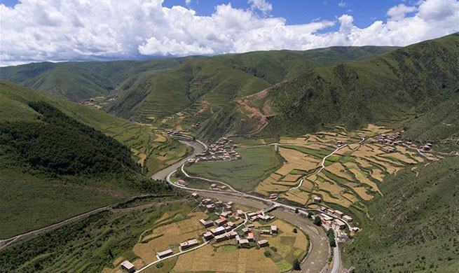 Scenery of Zequ river in China's Sichuan