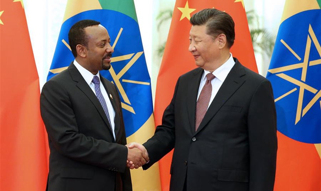 Xi meets Ethiopian prime minister