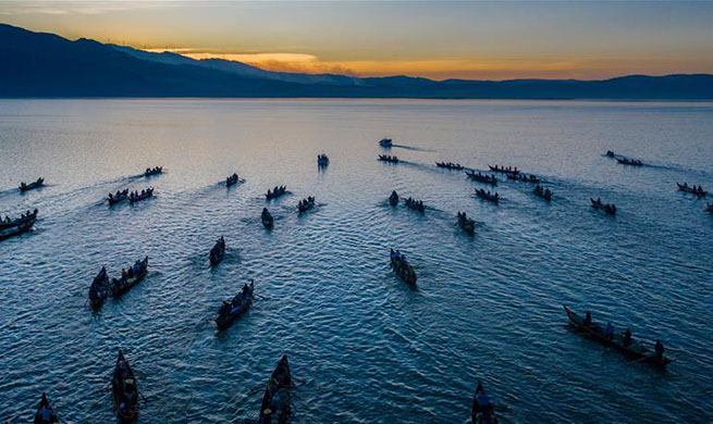 Fishing ban ends on Xingyun Lake in SW China's Yunnan