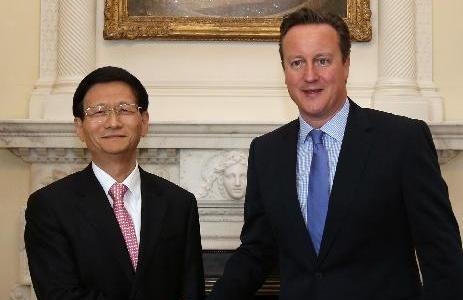 英国首相卡梅伦会见孟建柱